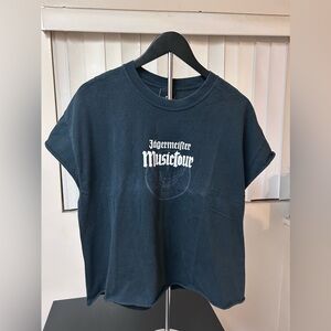 Vintage Y2K Jagermeister Music Tour 2003 T Shirt Mens XL Cutoff Sleeves No Fear